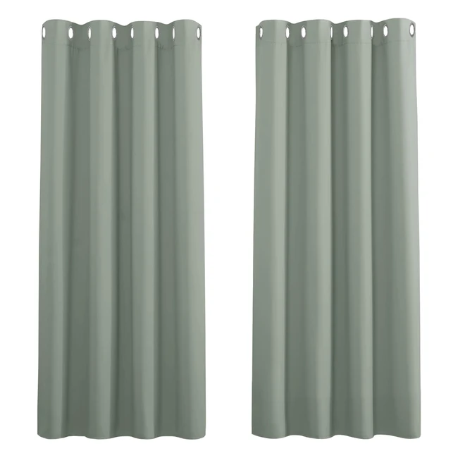 Pony Dance Green Curtains - Short Sunlight Blocking Window Treatment for Kids Room Decor - 46 x 45 inch - 2 Panels