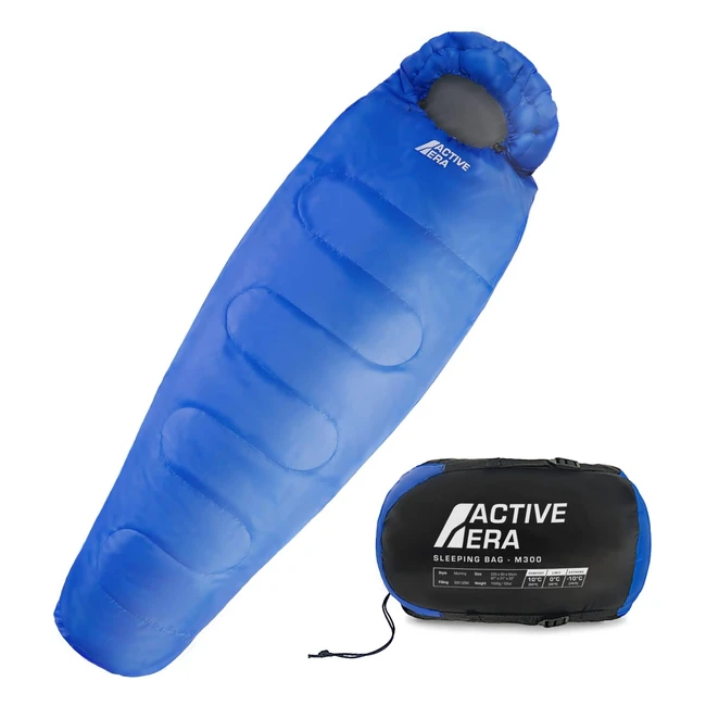 Active Era Professional 300 Warm Mummy Sleeping Bag - 34 Season - Camping Hiking Outdoors
