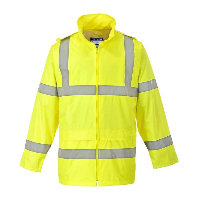 Portwest H440 Men's Waterproof HiVis Rain Jacket - Yellow XLarge