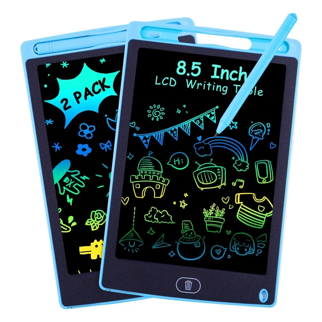 Tavoletta grafica LCD 85 pollici, cancellabile, con display colorato - Pacco da 2