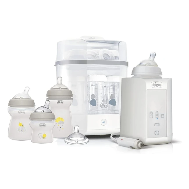 Chicco Starter Set Esterilizador y Calentador de Biberones - Kit Bibern