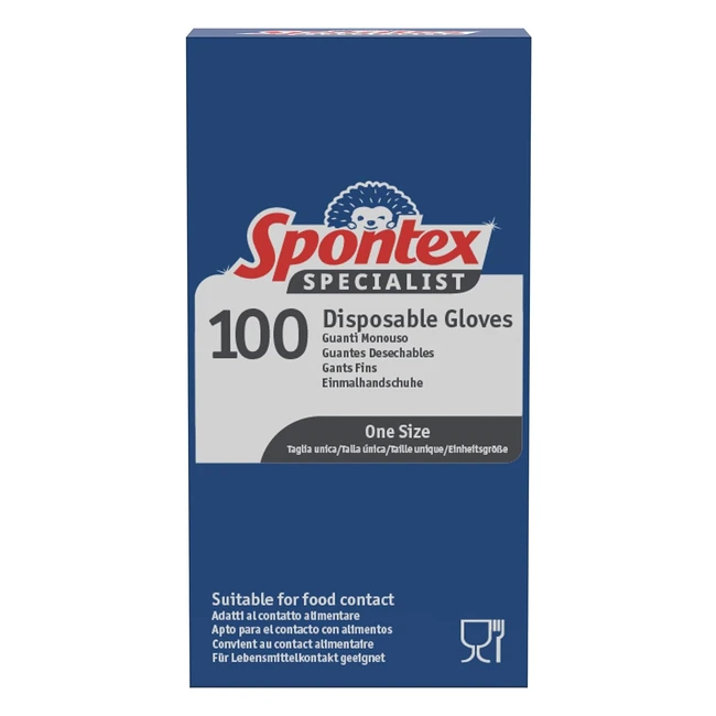 Spontex Specialist Disposable Gloves - Pack of 100 | Latex & Powder Free
