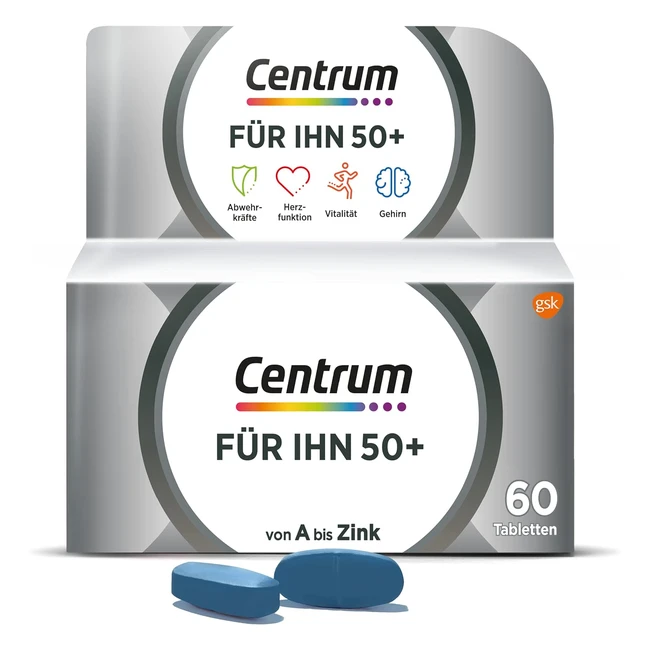 Centrum für Männer 50+ - 60 Stück - Hochwertige Nährstoffformel