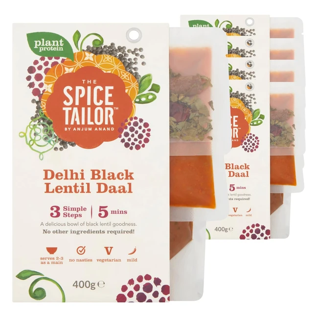 Spice Tailor Lentil Daal Cooking Sauce Meal Kit - Delhi Black Lentil Daal Pack 