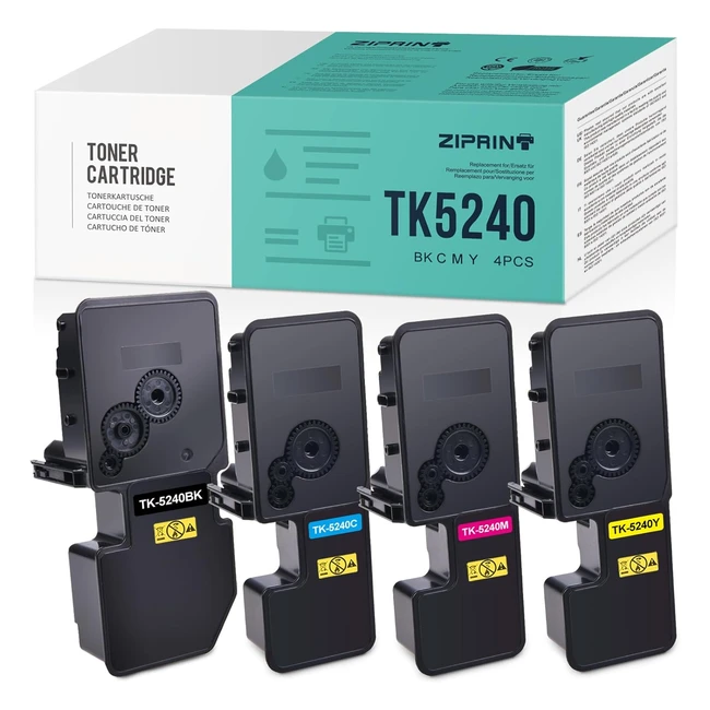4 Cartuchos de Tóner Compatibles con Kyocera TK5240 - Ecosys P5026CDN/P5026CDW/M5526CDN/M5526CDW