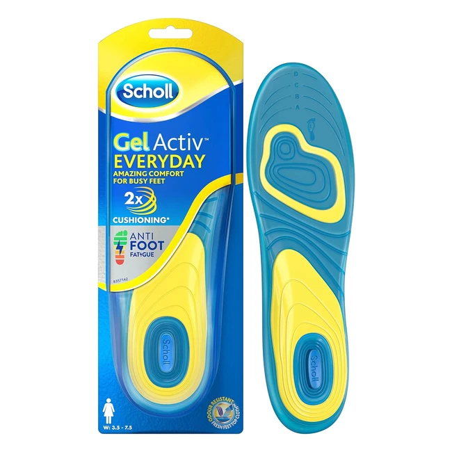 Scholl Gel Active Work Insoles for Men - Reference 12345 - Shock Absorption  
