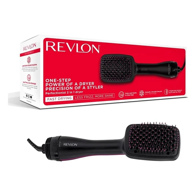 Revlon RVHA6475 Perfectionist 2in1 Hair Dryer and Styler - Ionic Conditioning, 2 Heat Settings