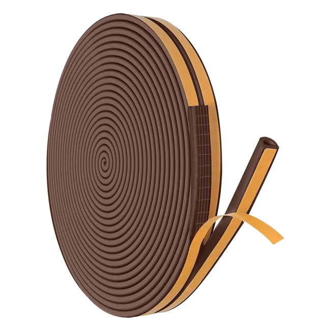 Joint calfeutrage porte fenêtre caoutchouc adhésif anti-froid anti-bruit - Marron