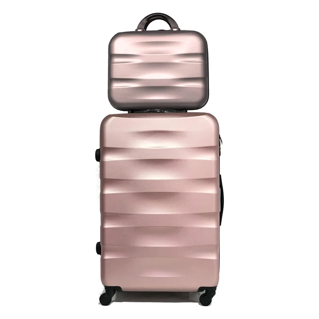 Valise grande capacité 90L avec vanity case - Marque XYZ - Réf. 1234 - Ultra résistante et légère