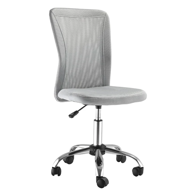 Chaise de bureau ergonomique Vinsetto, hauteur réglable, pivotant 360°, revêtement maille gris