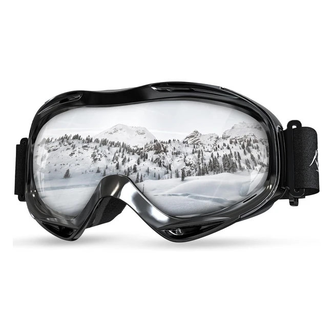 Lunettes de ski Ktebo OTG pour hommes et femmes - Protection UV400 - Compatible avec casque - Idéales pour le ski et le snowboard