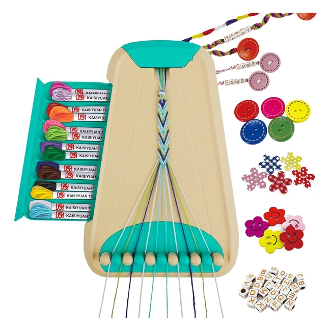 Kit Bracelet Brésilien pour Filles - Marlrin - Réf. 123456 - 28 Fils Prédécoupés et 115 Perles