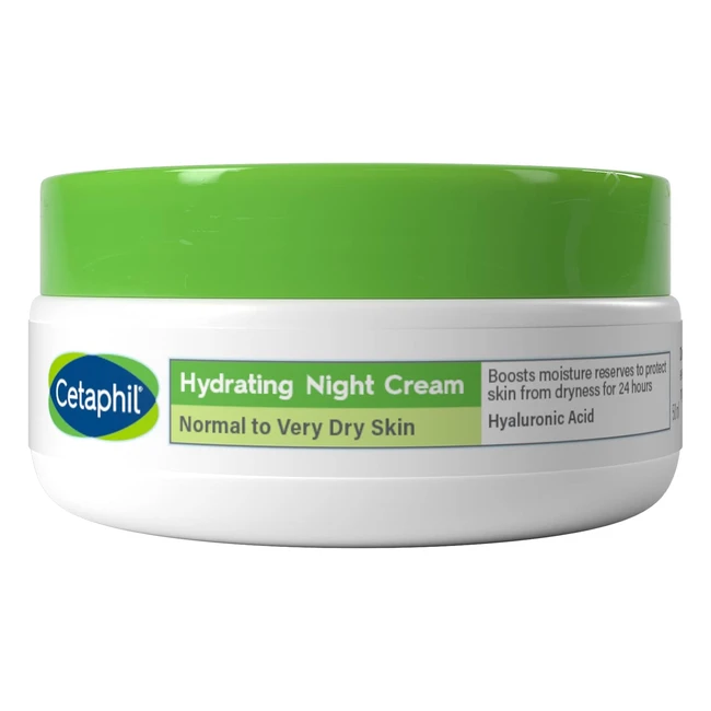Cetaphil Hyaluronic Acid Night Cream 50ml - Moisturizer for Sensitive Skin - Hyd