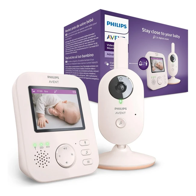 Philips Avent Vigilabebs con Vídeo Privado y Seguro | Zoom 2x | Visión Nocturna