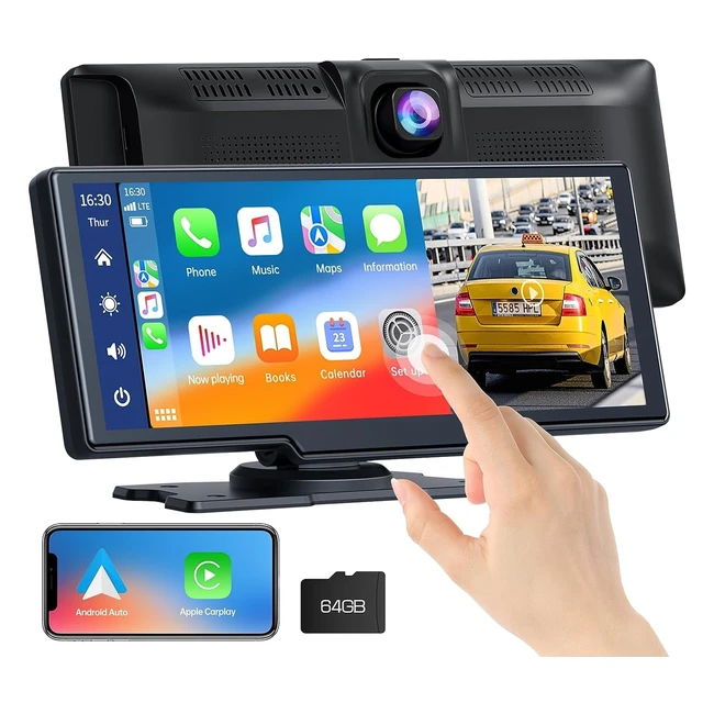 Wireless Car Stereo for Apple CarPlay Android Auto  926 inch HD Touchscreen  F