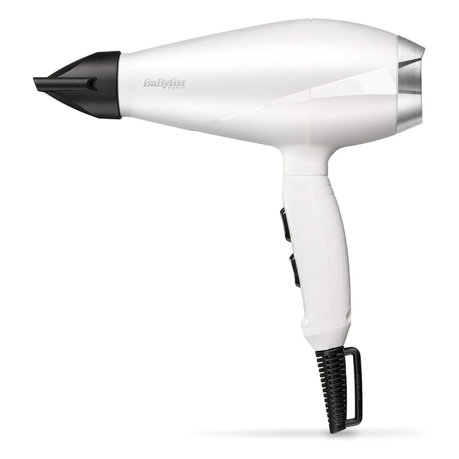 Asciugacapelli professionale Babyliss 6704WE AC Ionic Hair 2000W - Bianco/Argento
