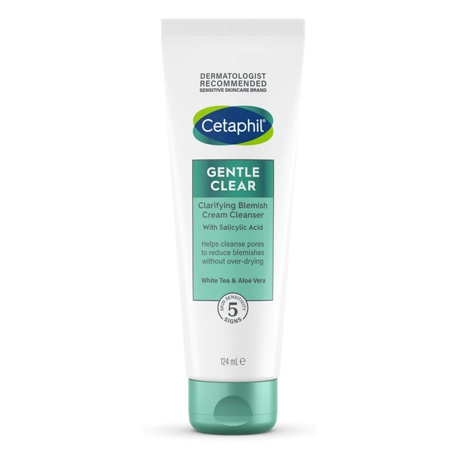 Cetaphil Gentle Clear Blemish Cleanser 124ml - Clean Pores, 2% Salicylic Acid, Aloe Vera
