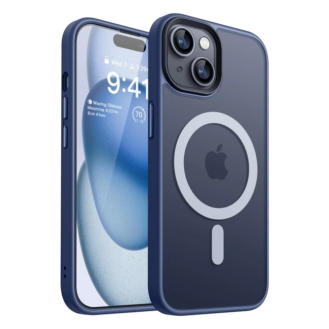 Cover magnetica opaca per iPhone 15 compatibile con Magsafe custodia traslucid