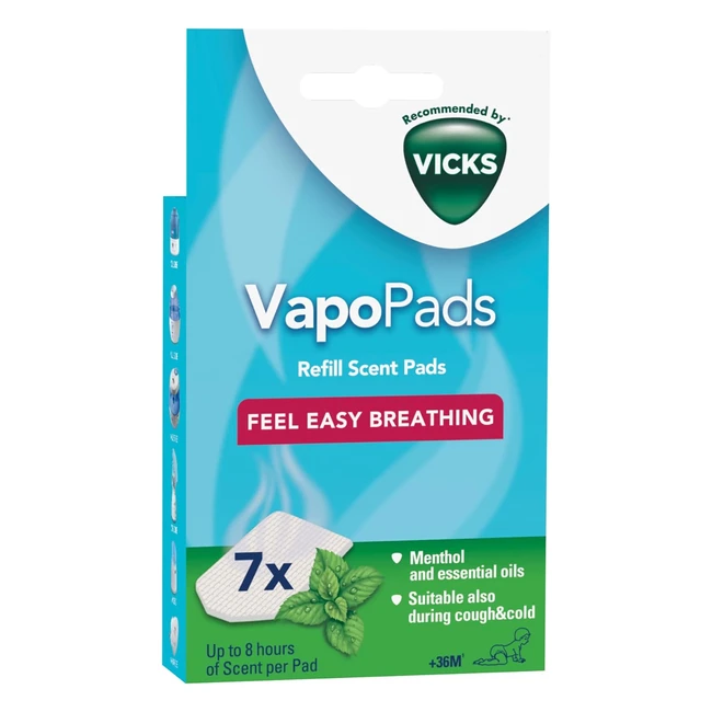 Vicks VapoPads Menthol Scented Pads | Cold & Congestion Relief | Pack of 1 | VH7