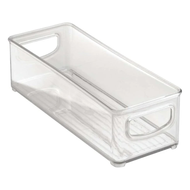 iDesign Fridge Organiser Stackable Storage Container - Small BPA-Free Clear Draw