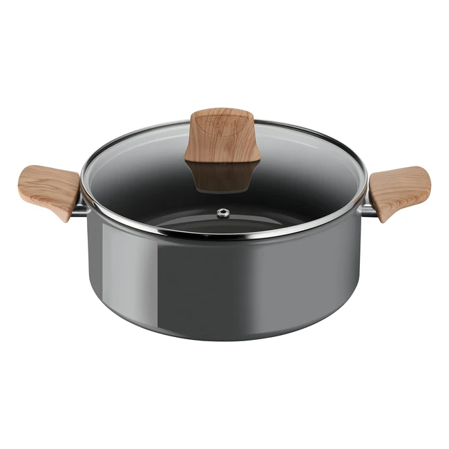 Faitout Tefal Renew 24 cm - Revêtement céramique antiadhésif - Cuisson saine - Fabriqué en France