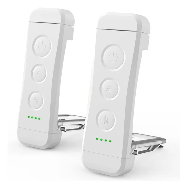 Lampe de lecture Glocusent 2x - Rechargeable 3 couleurs chaudes 5 rglages de