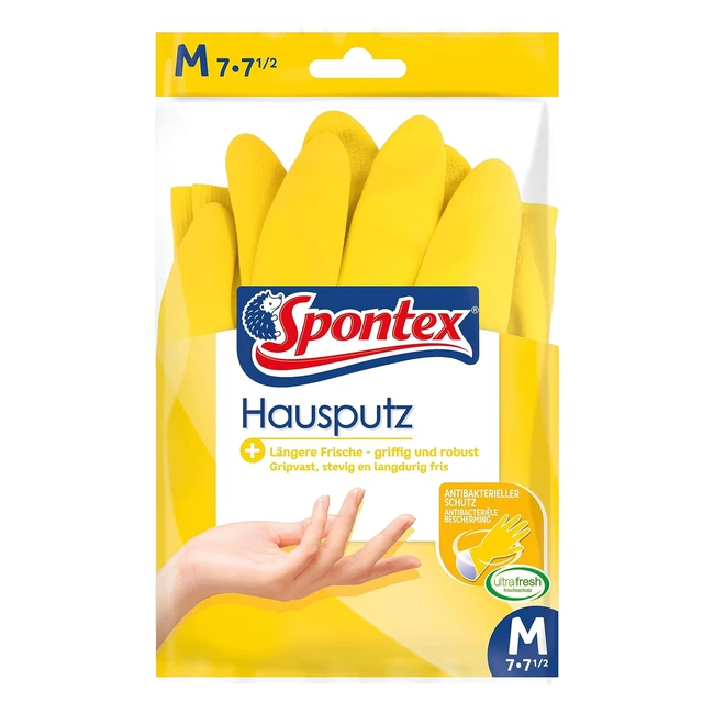 Spontex Hausputz Handschuhe Gre M 10 Stck - Robust  Antibakteriell