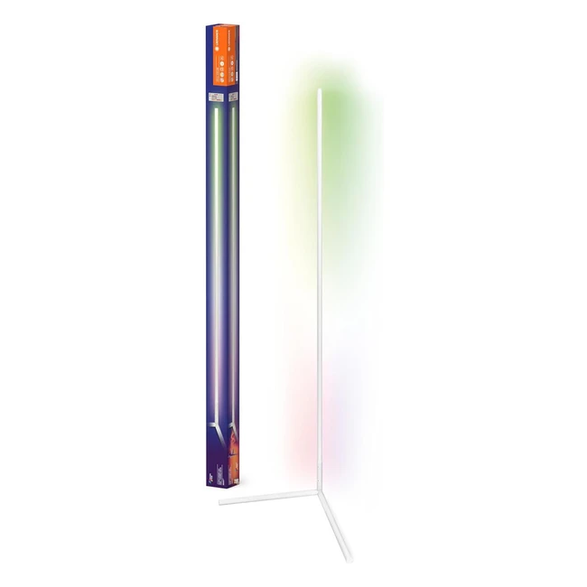 Lampadaire LEDVANCE LED d'angle smart WiFi 140cm blanc 14W 1170lm blanc et couleur réglables