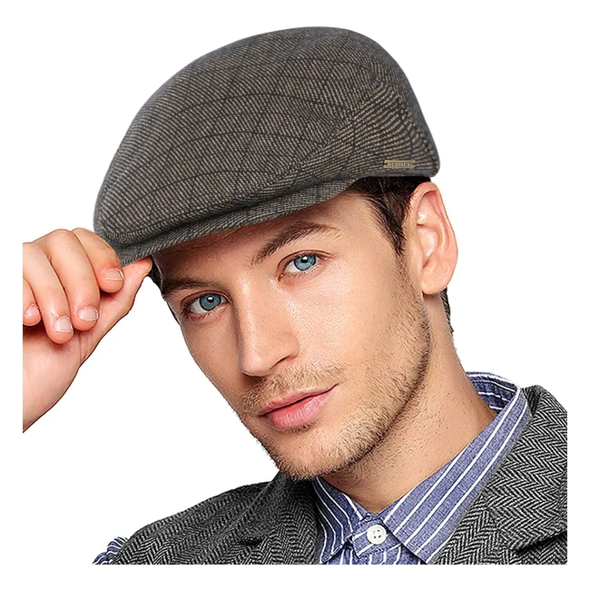 Berretto Piatto Uomo Newsboy Baschi Scozzesi British Style Retro Coppola Cappell