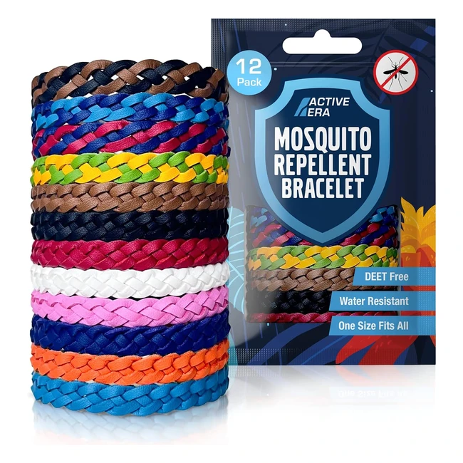 Active Era Mosquito Repellent Bracelet 12 Pack - Deet-Free, Waterproof, 10 Days Protection