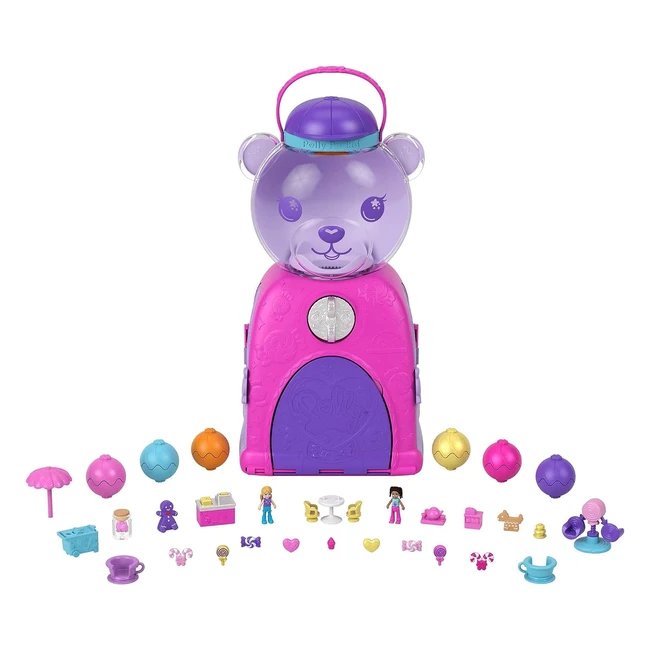Polly Pocket Juego de Oso Gumball - Valija Compacta con 26 Sorpresas