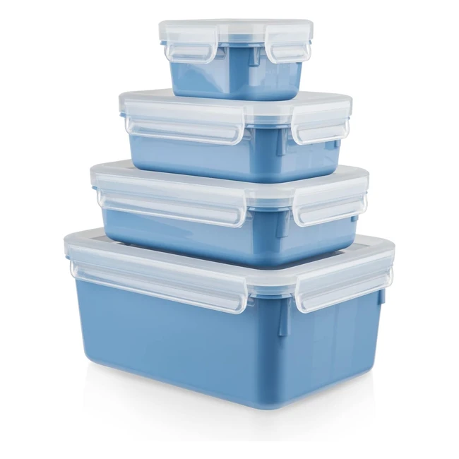 Tefal Masterseal Colour Edition - Set 4 pices hermtiques - Bleu Aqua - N1030