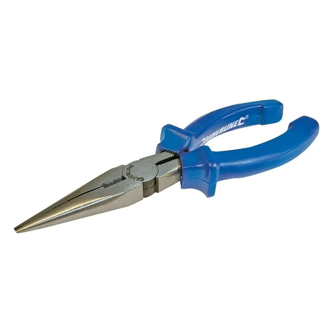 Pinze a becco lungo Silverline 160 mm ganasce dentellate e bordi taglienti