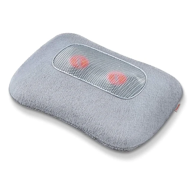 Beurer MG 145 Massagekissen - Entspannende Shiatsu Massage mit Wärmefunktion - Waschbarer Bezug - 4 Massageköpfe - Grau - 1er Pack