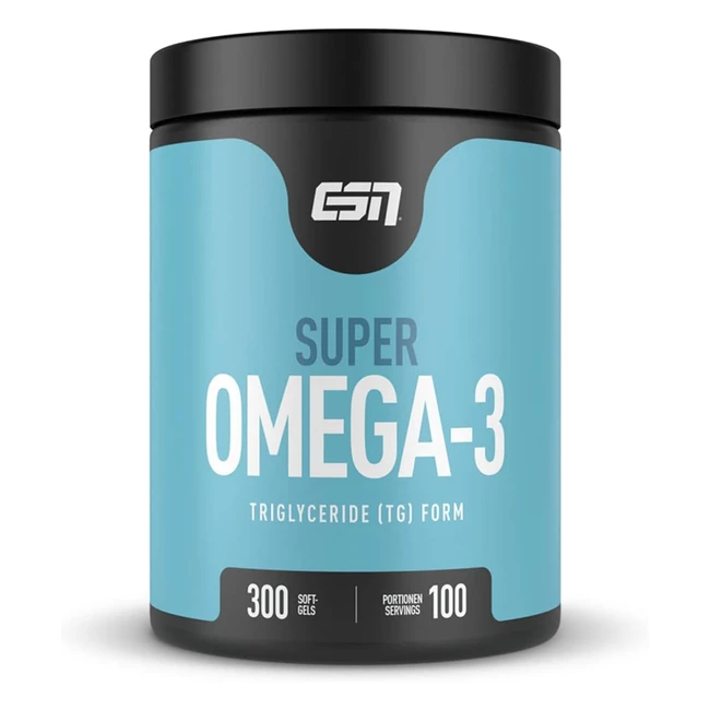 ESN Super Omega 3 Kapseln 1000 mg reines Seefischl EPA DHA hohe Dosierung