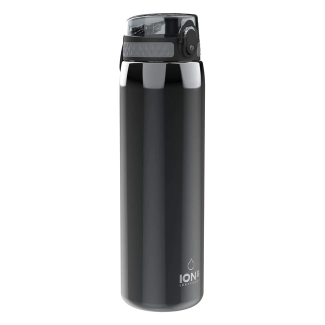 ion8 1L Edelstahl Trinkflasche auslaufsicher einhndig zu ffnen sicherer Vers