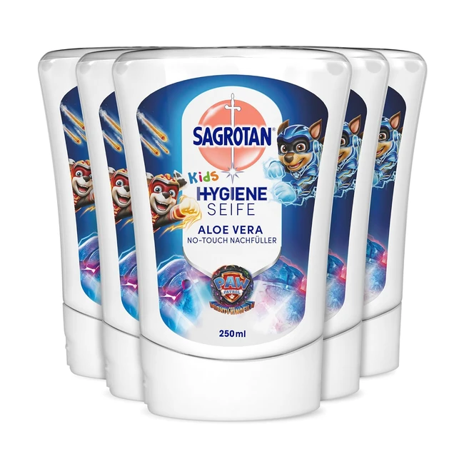 Sagrotan Notouch Kids Nachfüllpackung mit Aloe Vera Duft, 5er Pack (5 x 250 ml)