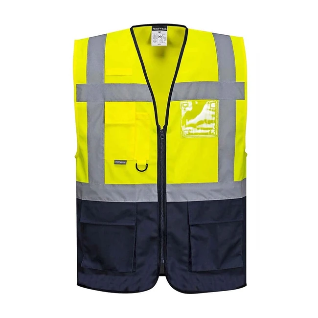 Portwest Men's C476YNR Apparel Yellow/Navy M UK - High Visibility, CE Certified