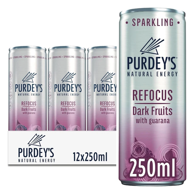 Purdeys Natural Energy Refocus Dark Fruits 250ml - Pack of 12