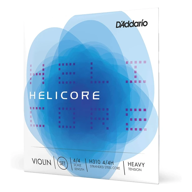 D'Addario H310 44H Helicore Violin String Set - Heavy Tension