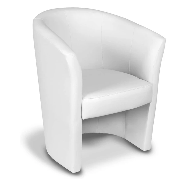 Poltrona Dmora Abrera - Moderna e Confortevole - Bianca