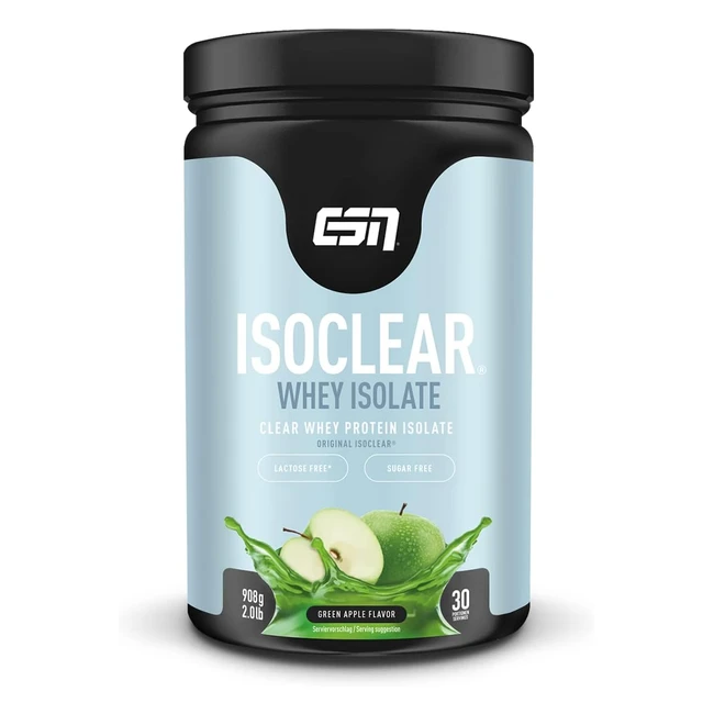 Esn Isoclear Whey Isolate Green Apple 908g - Erfrischender Geschmack, hoher Proteingehalt