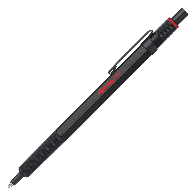 Stylo bille Rotring 600 pointe moyenne encre noire rechargeable