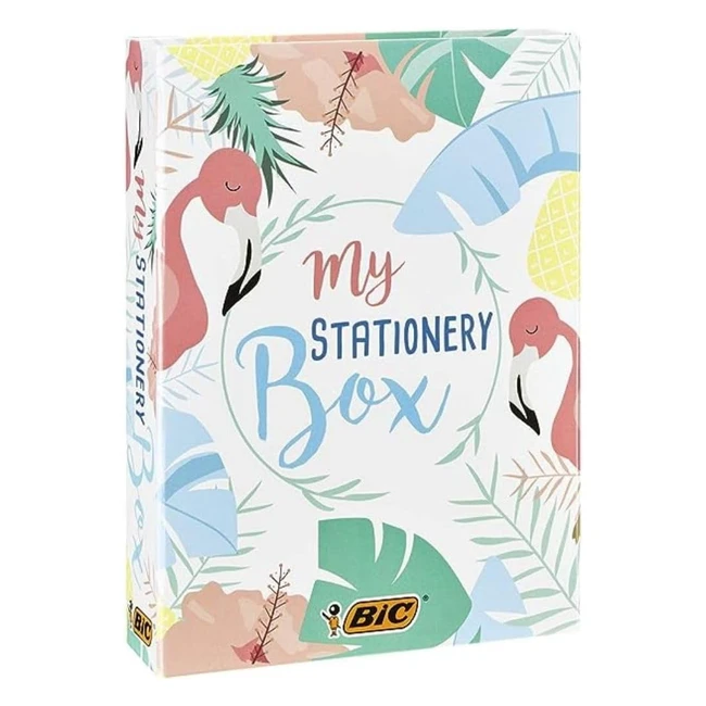 BIC My Stationery Box - Felttip & Ballpoint Pens, Permanent Markers, A5 Notebook - 28 Writing Products