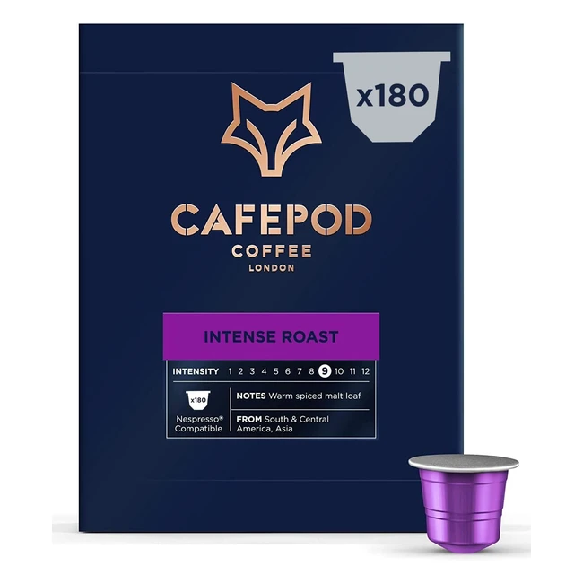 Intense Roast Coffee Pods - CafePod, 180 Aluminium Capsules