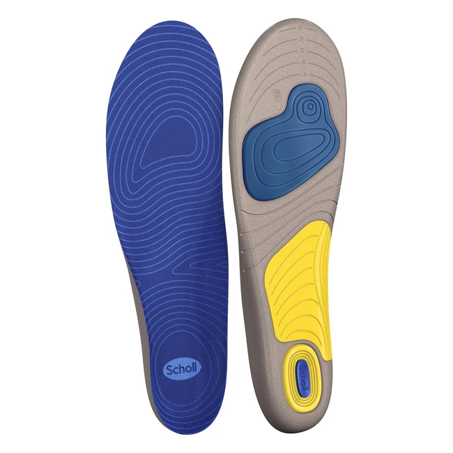 Semelles GelActiv Running Scholl - Absorption Microchocs - Soutien Voute Plantaire - Taille 35.5-40.5