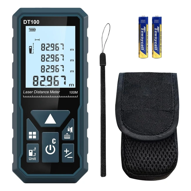 Télémètre laser numérique Hanmatek DT100 100m - Mesure précise avec écran LCD rétroéclairé