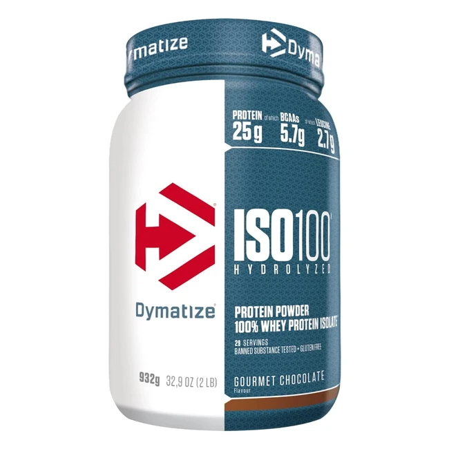 Dymatize ISO 100 Hydrolysierte Schokolade 932g Whey Protein