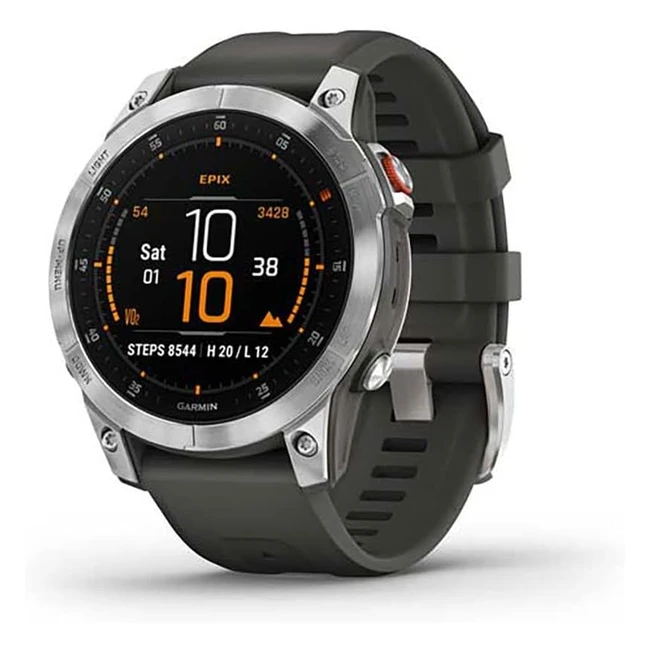 Garmin Epix GPS-Multisport-Smartwatch mit 13 AMOLED-Display, Touchtasten, Topokarten, 60 Sportapps, Garmin Music, Garmin Pay, 16 Tage Akkulaufzeit, wasserdicht