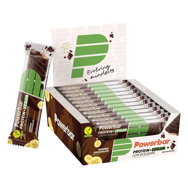 PowerBar Protein Plus Vegan Banana Chocolate 12x42g - Barre végétarienne hyperprotéinée